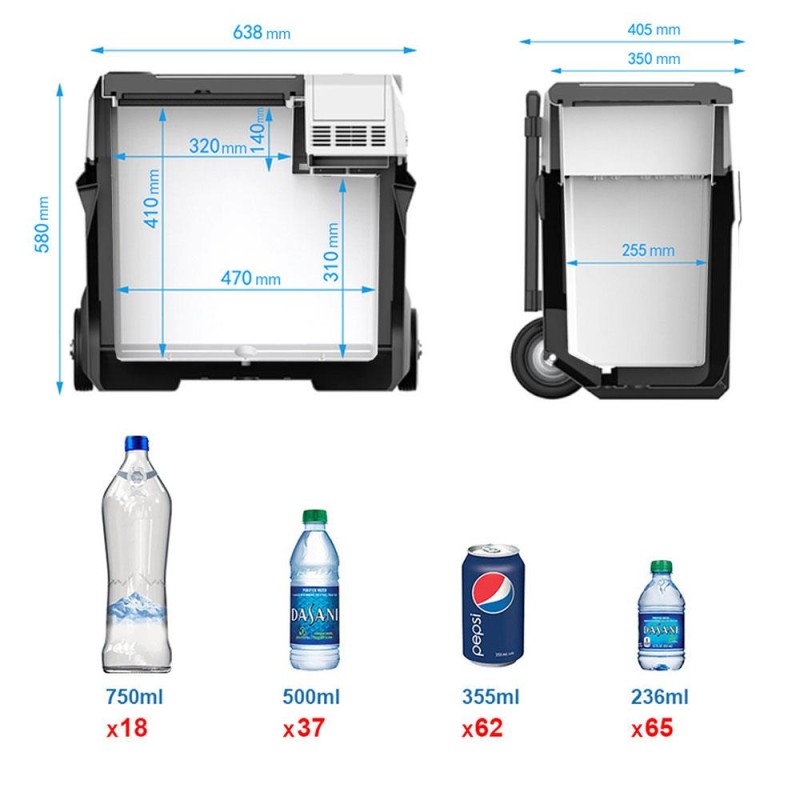 Acopower PX50 12/24/220Volt 50Litre Kompresörlü Tekerlekli Outdoor Oto Buzdolabı (Akü Dahil Değildir) Acopower PX50 12/24/220Volt 50Litre Kompresörlü Tekerlekli Outdoor Oto Buzdolabı (Akü Dahil Değildir)