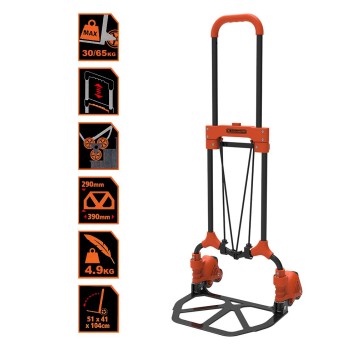 BLACK+DECKER BH201 30/65Kg Merdiven Çıkabilen Katlanır El Arabası BLACK+DECKER BH201 30/65Kg Merdiven Çıkabilen Katlanır El Arabası