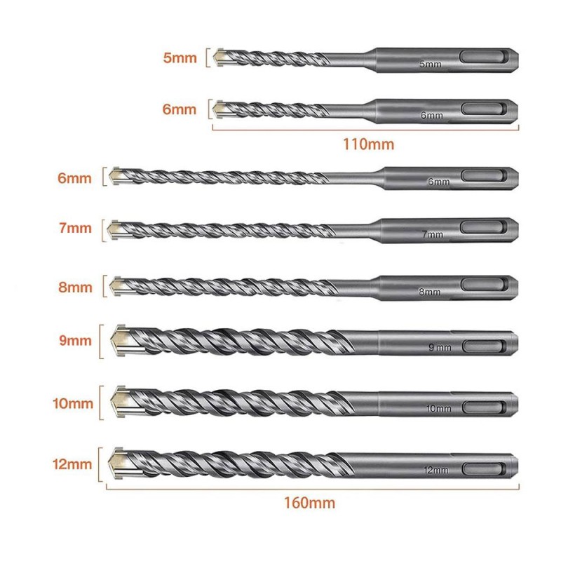 CAT DA03901 10 Parça Tungsten Karbür SDS-Plus Beton Matkap Uç Seti CAT DA03901 10 Parça Tungsten Karbür SDS-Plus Beton Matkap Uç Seti