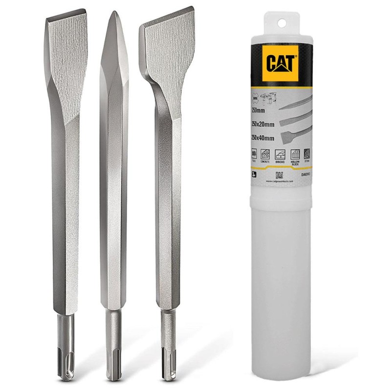 CAT DA03903 SDS Plus 3 Parça Profesyonel Murç/Keski Kırıcı Uç Seti CAT DA03903 SDS Plus 3 Parça Profesyonel Murç/Keski Kırıcı Uç Seti