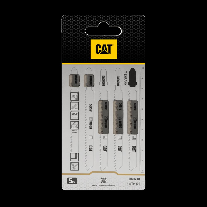 CAT DA06001 5 Parça Profesyonel Ahşap Hızlı/Kaba Kesim Dekupaj Testere Bıçağı, Ucu CAT DA06001 5 Parça Profesyonel Ahşap Hızlı/Kaba Kesim Dekupaj Testere Bıçağı, Ucu