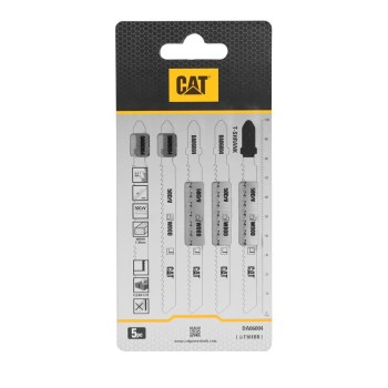 CAT DA06004 5 Parça Profesyonel Ahşap Ters Çapaksız Temiz Kesim Dekupaj Testere Bıçağı, Ucu