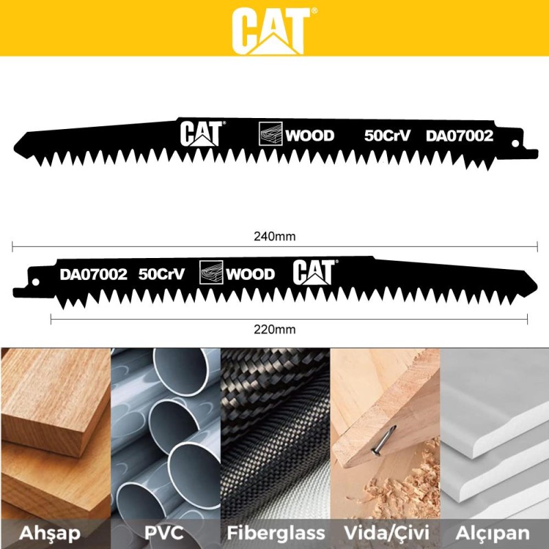 CAT DA07002 228mm 2 Parça Profesyonel Hızlı Ahşap Kesme Tilki Kuyruğu Testere Ucu CAT DA07002 228mm 2 Parça Profesyonel Hızlı Ahşap Kesme Tilki Kuyruğu Testere Ucu