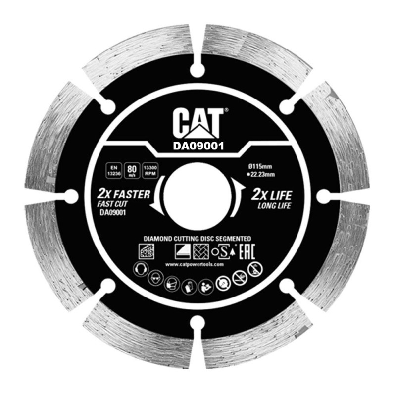 CAT DA09001 115mm Profesyonel Beton, Tuğla, Parke Taşı Elmas Kesme Diski (Soketli, Aralıklı Kenar) CAT DA09001 115mm Profesyonel Beton, Tuğla, Parke Taşı Elmas Kesme Diski (Soketli, Aralıklı Kenar)