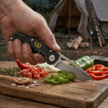CAT DA980010 Kemer Askı Kancalı Katlanabilir 12CM Paslanmaz Çelik Kamp Çakısı CAT DA980010 Kemer Askı Kancalı Katlanabilir 12CM Paslanmaz Çelik Kamp Çakısı
