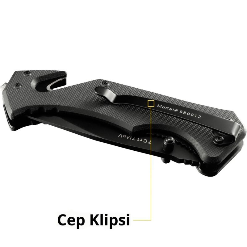 CAT DA980012 3 IN 1 Çok Fonksiyonlu Katlanabilir 20CM Paslanmaz Çelik Siyah Kamp Çakısı CAT DA980012 3 IN 1 Çok Fonksiyonlu Katlanabilir 20CM Paslanmaz Çelik Siyah Kamp Çakısı