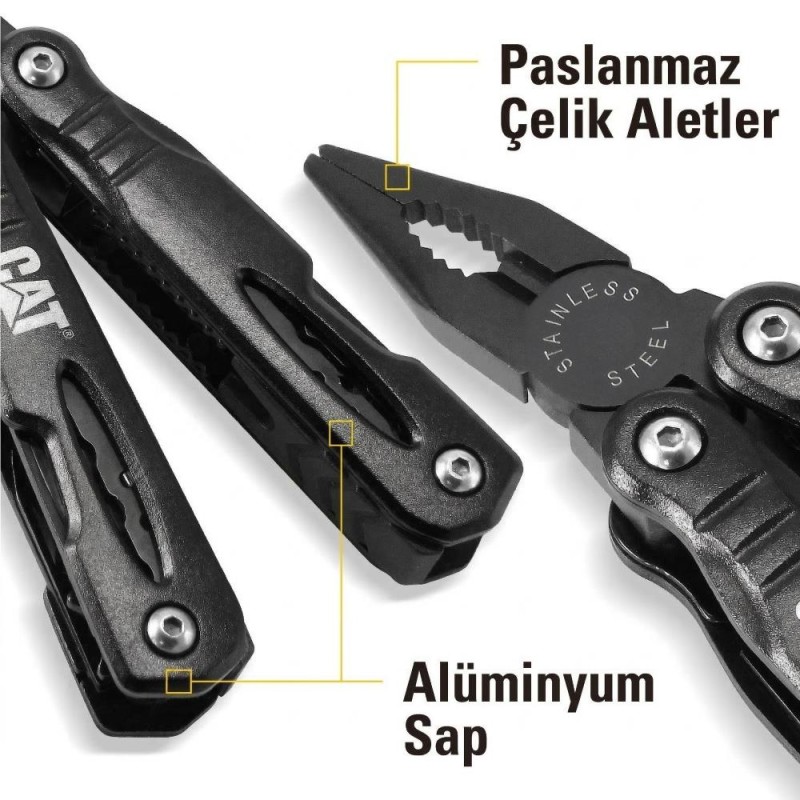 CAT DA980021 13 IN 1 Çok Fonksiyonlu Siyah Oksit Kaplamalı Profesyonel Pense Seti CAT DA980021 13 IN 1 Çok Fonksiyonlu Siyah Oksit Kaplamalı Profesyonel Pense Seti