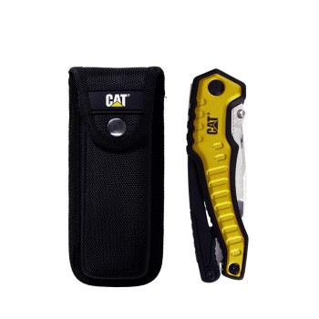 CAT DA980045 9 IN 1 Çok Fonksiyonlu Katlanabilir 27CM Paslanmaz Çelik Sarı Kamp Çakısı Bıçağı + Taşıma Kılıfı CAT DA980045 9 IN 1 Çok Fonksiyonlu Katlanabilir 27CM Paslanmaz Çelik Sarı Kamp Çakısı Bıçağı + Taşıma Kılıfı
