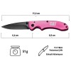CAT DA980060 Kemer Askı Kancalı Katlanabilir 15CM Paslanmaz Çelik Pembe Kamp Çakısı CAT DA980060 Kemer Askı Kancalı Katlanabilir 15CM Paslanmaz Çelik Pembe Kamp Çakısı