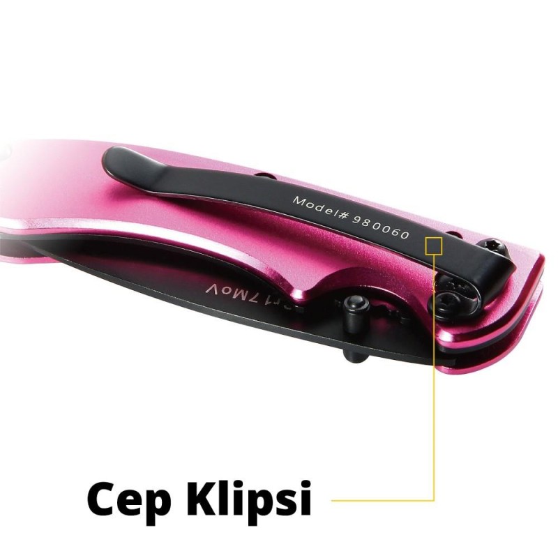 CAT DA980060 Kemer Askı Kancalı Katlanabilir 15CM Paslanmaz Çelik Pembe Kamp Çakısı CAT DA980060 Kemer Askı Kancalı Katlanabilir 15CM Paslanmaz Çelik Pembe Kamp Çakısı