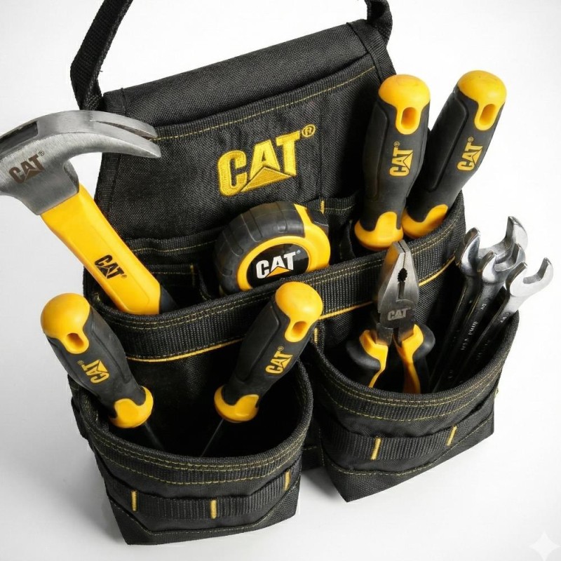 CAT DA980569NJ Kemer Askılı Ağır Hizmet Bel Alet Çantası CAT DA980569NJ Kemer Askılı Ağır Hizmet Bel Alet Çantası