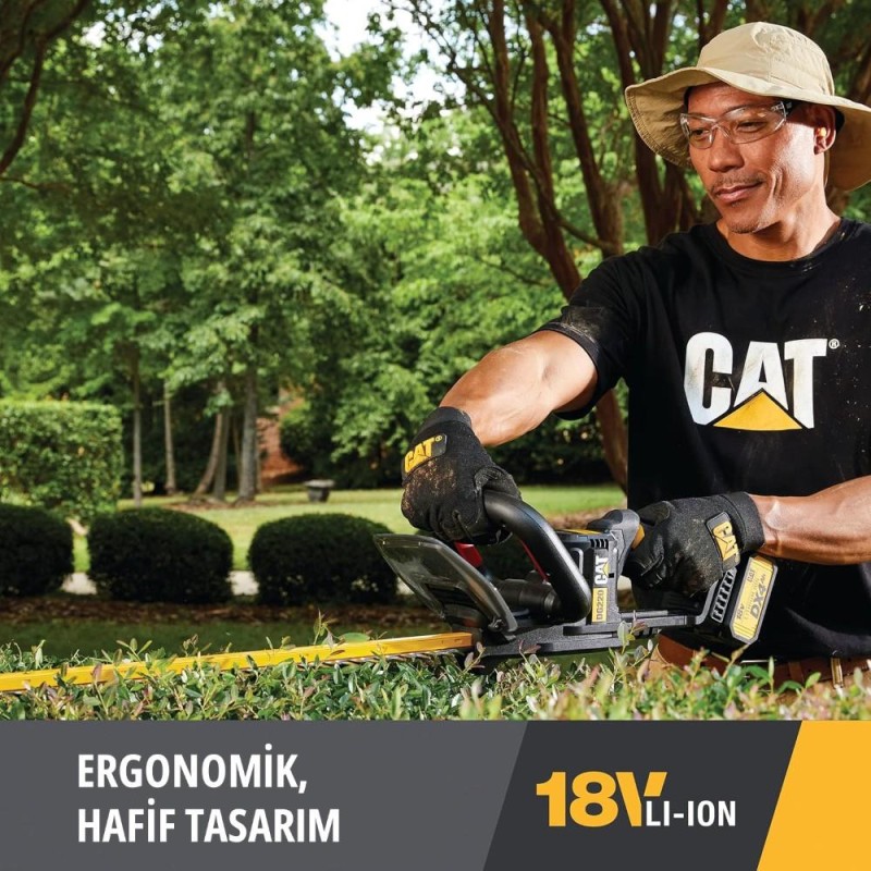 CAT DG220 18Volt 4.0Ah Li-ion Tek Akülü Kömürsüz 61CM Profesyonel Çit Budama CAT DG220 18Volt 4.0Ah Li-ion Tek Akülü Kömürsüz 61CM Profesyonel Çit Budama