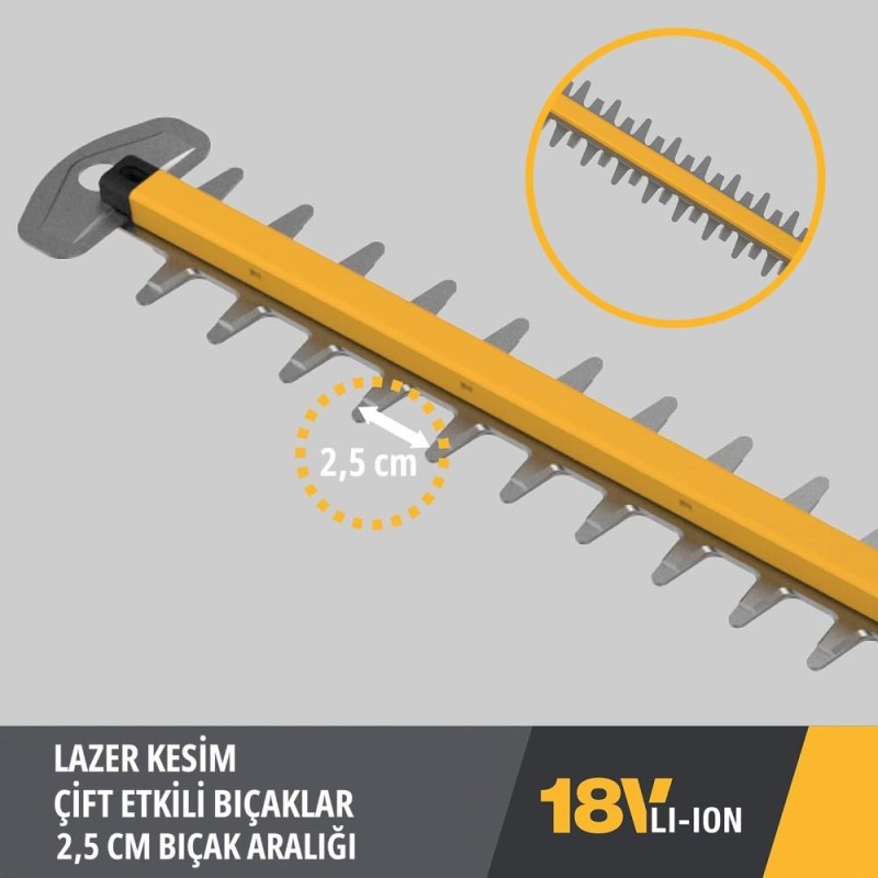 CAT DG220 18Volt 4.0Ah Li-ion Tek Akülü Kömürsüz 61CM Profesyonel Çit Budama CAT DG220 18Volt 4.0Ah Li-ion Tek Akülü Kömürsüz 61CM Profesyonel Çit Budama