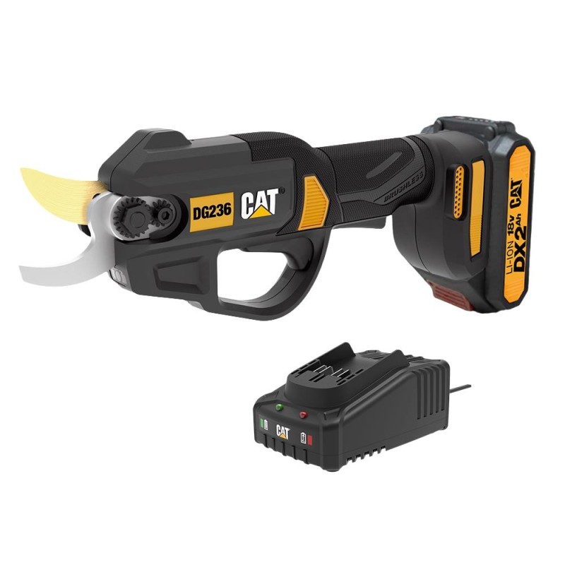 CAT DG236 18Volt 2.0A Li-ion Tek Akülü Profesyonel Kömürsüz Dal Budama Makası CAT DG236 18Volt 2.0A Li-ion Tek Akülü Profesyonel Kömürsüz Dal Budama Makası