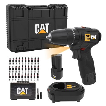 CAT DX1160 12Volt/2.0Ah Li-ion Çift Akülü Kömürsüz Profesyonel Şarjlı Darbeli Matkap + DA01901 32 Parça Aksesuar Seti CAT DX1160 12Volt/2.0Ah Li-ion Çift Akülü Kömürsüz Profesyonel Şarjlı Darbeli Matkap + DA01901 32 Parça Aksesuar Seti