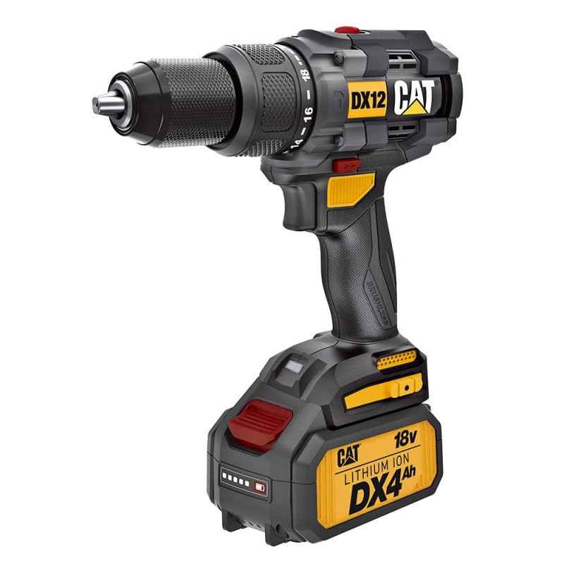CAT DX12.2 18Volt/4.0Ah Li-ion Çift Akülü Kömürsüz Profesyonel Şarjlı Darbeli Matkap CAT DX12.2 18Volt/4.0Ah Li-ion Çift Akülü Kömürsüz Profesyonel Şarjlı Darbeli Matkap