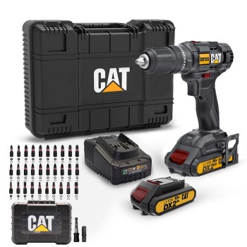 CAT DX155.1SET 18Volt/2.0Ah Li-ion Çift Akülü Profesyonel Şarjlı Darbeli Matkap + DA01901 32 Parça Vidalama Uç Seti CAT DX155.1SET 18Volt/2.0Ah Li-ion Çift Akülü Profesyonel Şarjlı Darbeli Matkap + DA01901 32 Parça Vidalama Uç Seti