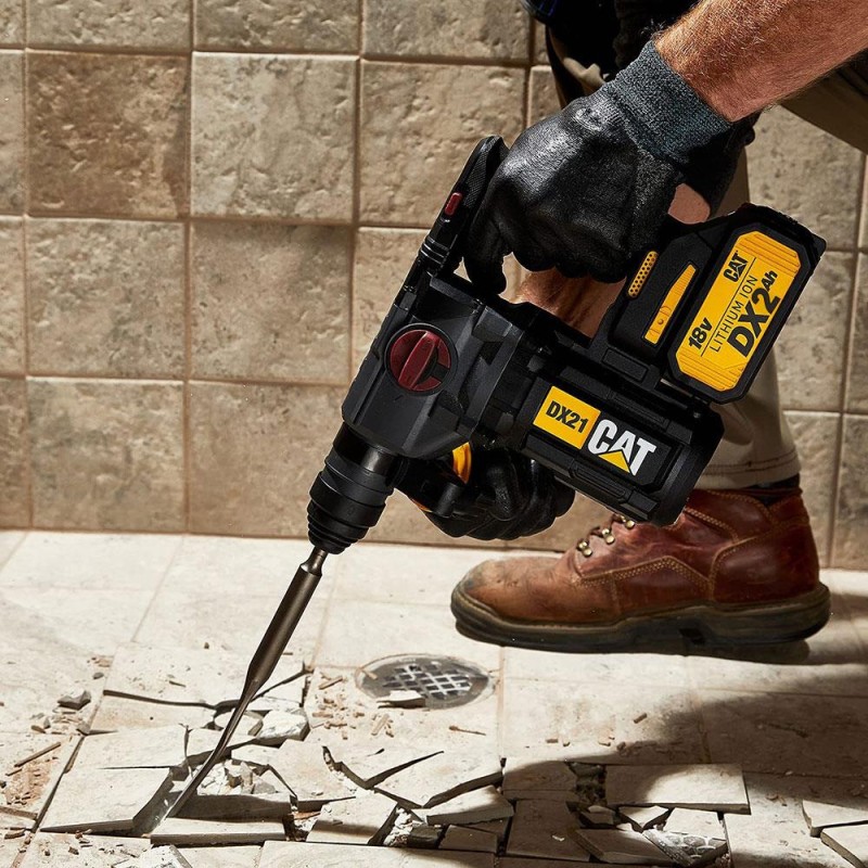 CAT DX21BC 18Volt 2.0Ah 2.2J Li-ion Tek Akülü Şarjlı Kömürsüz Profesyonel SDS-Plus Pnömatik Kırıcı/Delici CAT DX21BC 18Volt 2.0Ah 2.2J Li-ion Tek Akülü Şarjlı Kömürsüz Profesyonel SDS-Plus Pnömatik Kırıcı/Delici