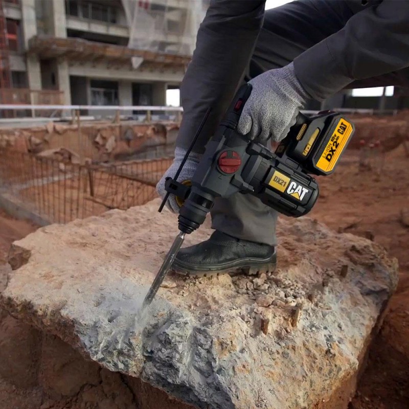 CAT DX21BC 18Volt 2.0Ah 2.2J Li-ion Tek Akülü Şarjlı Kömürsüz Profesyonel SDS-Plus Pnömatik Kırıcı/Delici CAT DX21BC 18Volt 2.0Ah 2.2J Li-ion Tek Akülü Şarjlı Kömürsüz Profesyonel SDS-Plus Pnömatik Kırıcı/Delici