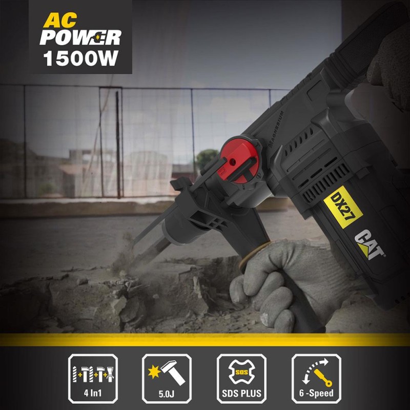 CAT DX27 1500Watt 5.0J 32MM Profesyonel SDS-Plus Kırıcı/Delici CAT DX27 1500Watt 5.0J 32MM Profesyonel SDS-Plus Kırıcı/Delici