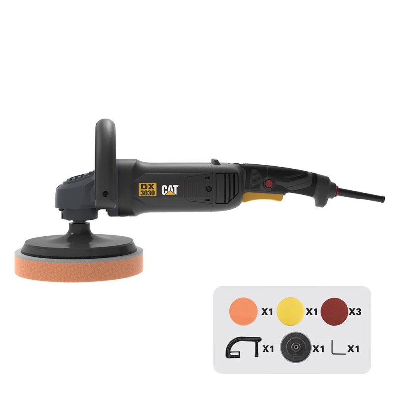 CAT DX3030 1450Watt 180MM Devir Ayarlı Profesyonel Polisaj Makinesi CAT DX3030 1450Watt 180MM Devir Ayarlı Profesyonel Polisaj Makinesi
