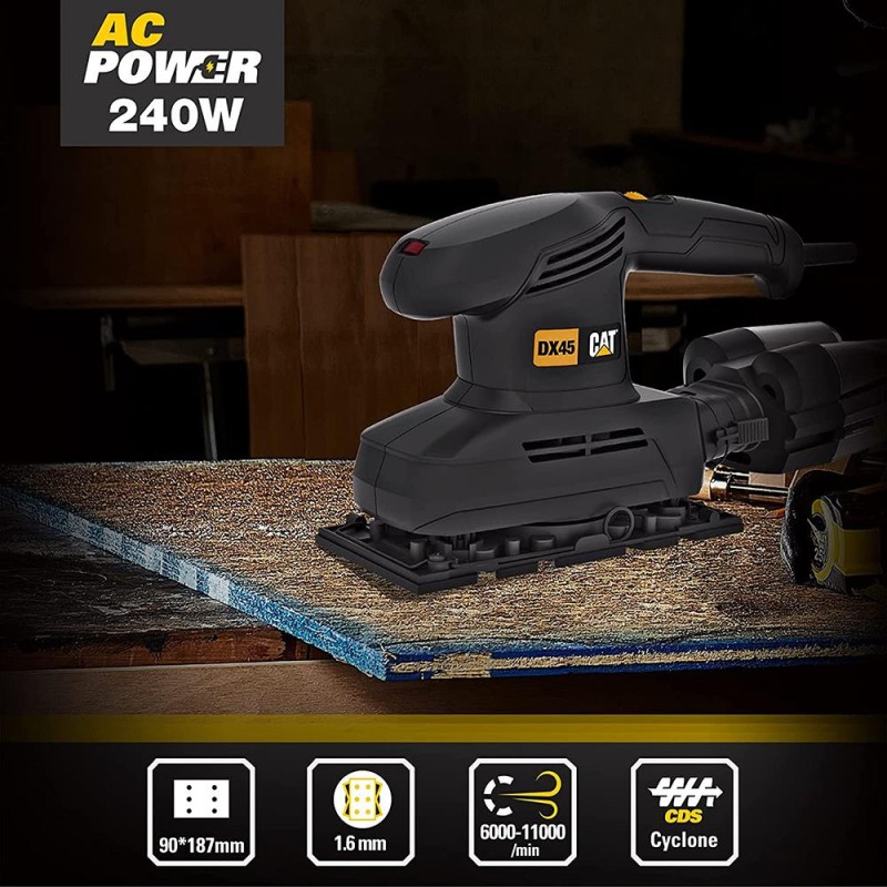 CAT DX45 240Watt Profesyonel Devir Ayarlı Titreşimli Zımpara CAT DX45 240Watt Profesyonel Devir Ayarlı Titreşimli Zımpara