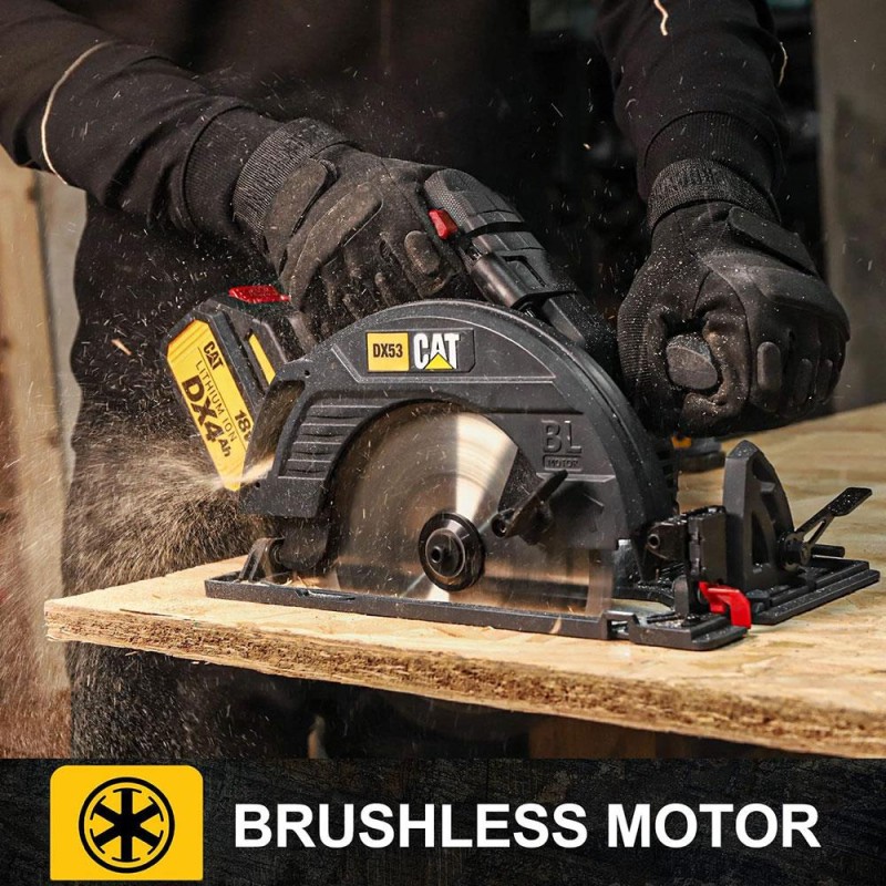 CAT DX53 18Volt 4.0Ah 185mm Kömürsüz Profesyonel Daire Testere CAT DX53 18Volt 4.0Ah 185mm Kömürsüz Profesyonel Daire Testere