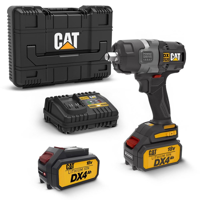 CAT DX7020 18Volt 4.0 Ah Çift Akülü Kömürsüz 700/880Nm Profesyonel Şarjlı Somun Sıkma CAT DX7020 18Volt 4.0 Ah Çift Akülü Kömürsüz 700/880Nm Profesyonel Şarjlı Somun Sıkma