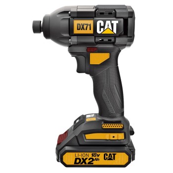 CAT DX71 18Volt 2.0Ah Li-ion Çift Akülü 215Nm Kömürsüz Profesyonel Şarjlı Darbeli Tornavida CAT DX71 18Volt 2.0Ah Li-ion Çift Akülü 215Nm Kömürsüz Profesyonel Şarjlı Darbeli Tornavida