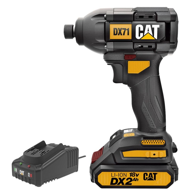 CAT DX71BC 18Volt 2.0Ah Li-ion Tek Akülü 215Nm Kömürsüz Profesyonel Şarjlı Darbeli Tornavida CAT DX71BC 18Volt 2.0Ah Li-ion Tek Akülü 215Nm Kömürsüz Profesyonel Şarjlı Darbeli Tornavida