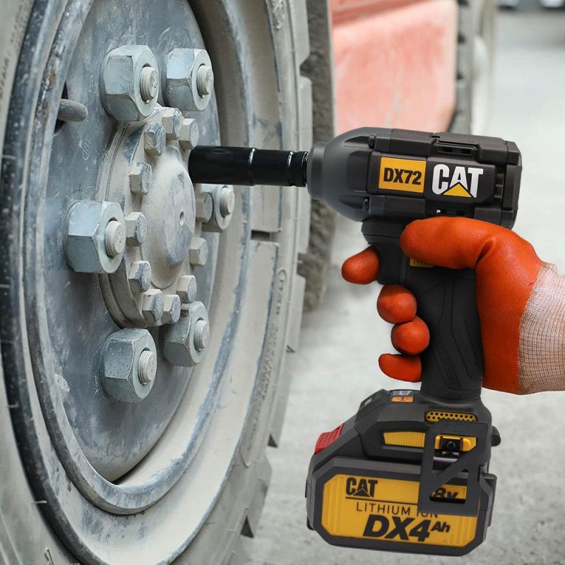 CAT DX72 18Volt/4.0Ah Li-ion Çift Akülü Şarjlı 350Nm Kömürsüz Profesyonel Somun Sıkma CAT DX72 18Volt/4.0Ah Li-ion Çift Akülü Şarjlı 350Nm Kömürsüz Profesyonel Somun Sıkma