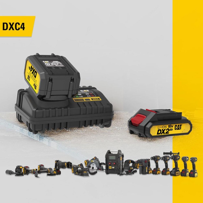 CAT DXC4 18Volt Li-ion ONE FOR ALL Profesyonel Hızlı Akü Şarj Cihazı CAT DXC4 18Volt Li-ion ONE FOR ALL Profesyonel Hızlı Akü Şarj Cihazı