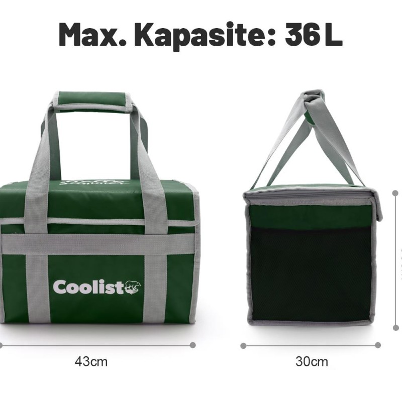 Coolist CL36G 36 Litre Katlanabilir Termos Bez Çanta / Buzluk Coolist CL36G 36 Litre Katlanabilir Termos Bez Çanta / Buzluk