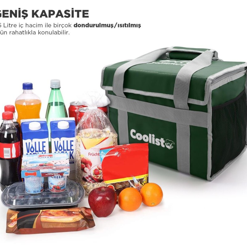 Coolist CL36G 36 Litre Katlanabilir Termos Bez Çanta / Buzluk Coolist CL36G 36 Litre Katlanabilir Termos Bez Çanta / Buzluk
