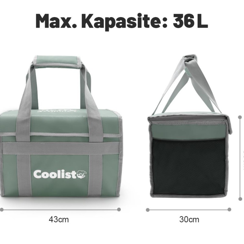 Coolist CL36LG 36 Litre Katlanabilir Termos Bez Çanta / Buzluk Coolist CL36LG 36 Litre Katlanabilir Termos Bez Çanta / Buzluk