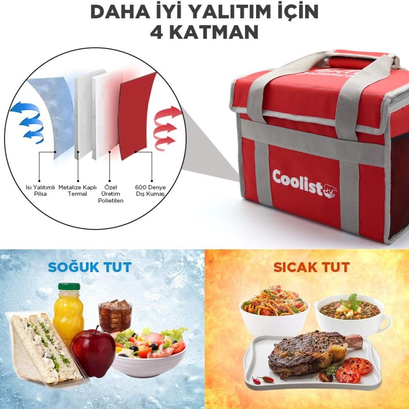 Coolist CL36R 36 Litre Katlanabilir Termos Bez Çanta / Buzluk Coolist CL36R 36 Litre Katlanabilir Termos Bez Çanta / Buzluk