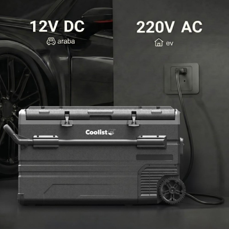 Coolist CLK120W 12/24V 220Volt 114 Litre Tek Bölmeli Tekerlekli Outdoor Kompresörlü Oto Buzdolabı/Dondurucu Coolist CLK120W 12/24V 220Volt 114 Litre Tek Bölmeli Tekerlekli Outdoor Kompresörlü Oto Buzdolabı/Dondurucu