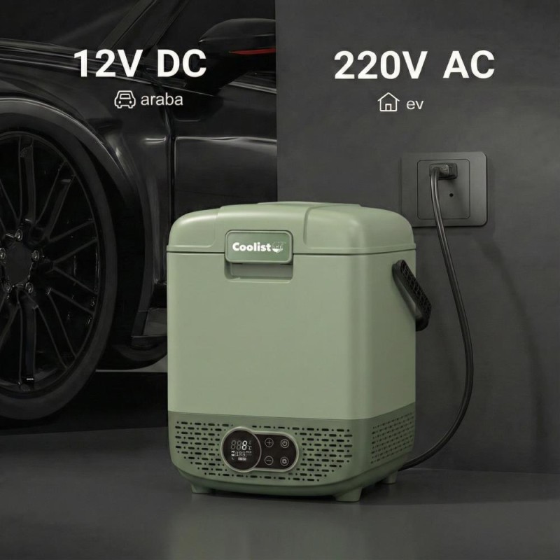Coolist CLK12G 12/24Volt/ 220Volt 12 Litre Taşınabilir Kompresörlü Oto Buzdolabı Coolist CLK12G 12/24Volt/ 220Volt 12 Litre Taşınabilir Kompresörlü Oto Buzdolabı