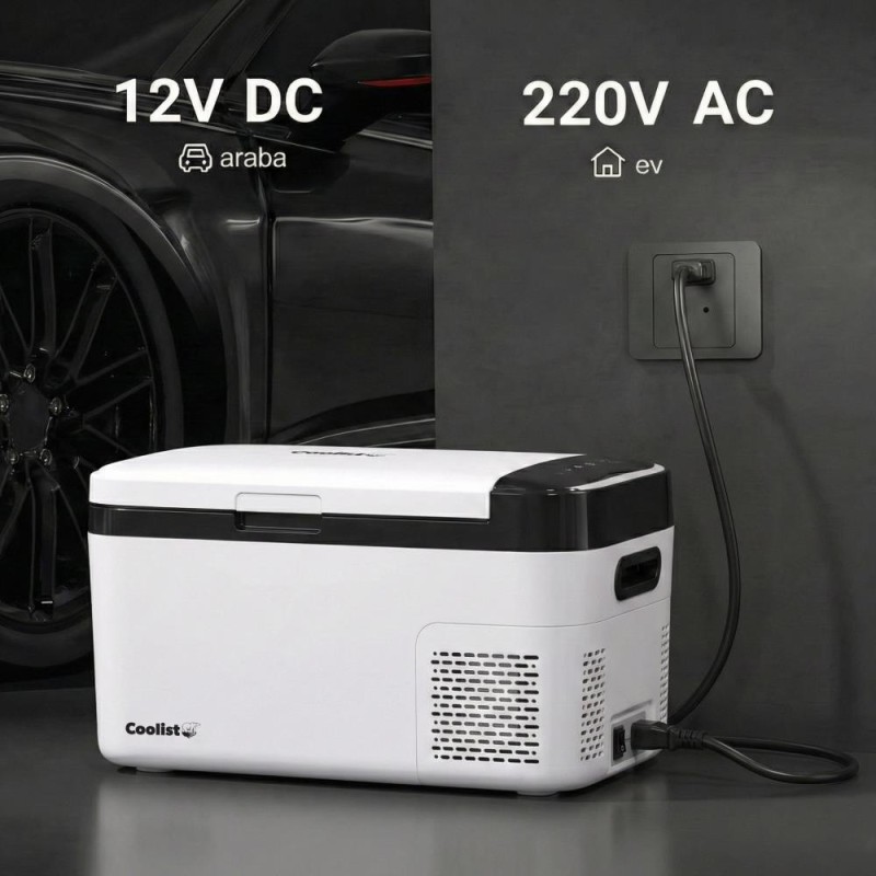 Coolist CLK15B 12/24Volt/ 220Volt 15 Litre Kompresörlü Bluetooth Bağlantılı Oto Buzdolabı Coolist CLK15B 12/24Volt/ 220Volt 15 Litre Kompresörlü Bluetooth Bağlantılı Oto Buzdolabı