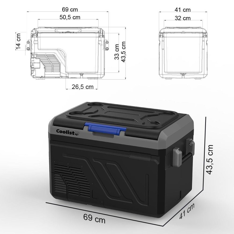 Coolist CLK40 12/24Volt/220Volt 40 Litre Kompresörlü Oto Buzdolabı/Dondurucu Coolist CLK40 12/24Volt/220Volt 40 Litre Kompresörlü Oto Buzdolabı/Dondurucu
