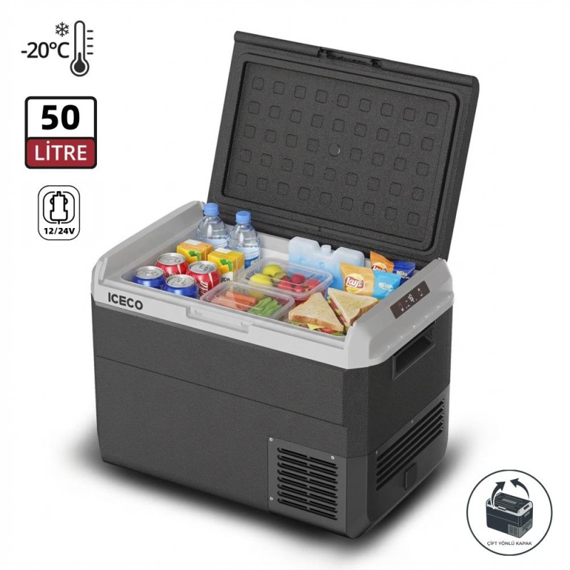 ICECO MCD50D 12/24Volt 50 Litre Kompresörlü Outdoor Oto Buzdolabı ICECO MCD50D 12/24Volt 50 Litre Kompresörlü Outdoor Oto Buzdolabı