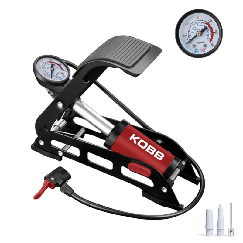 KOBB KB0901 87PSI Analog Basınç Göstergeli Ayak Pompası KOBB KB0901 87PSI Analog Basınç Göstergeli Ayak Pompası