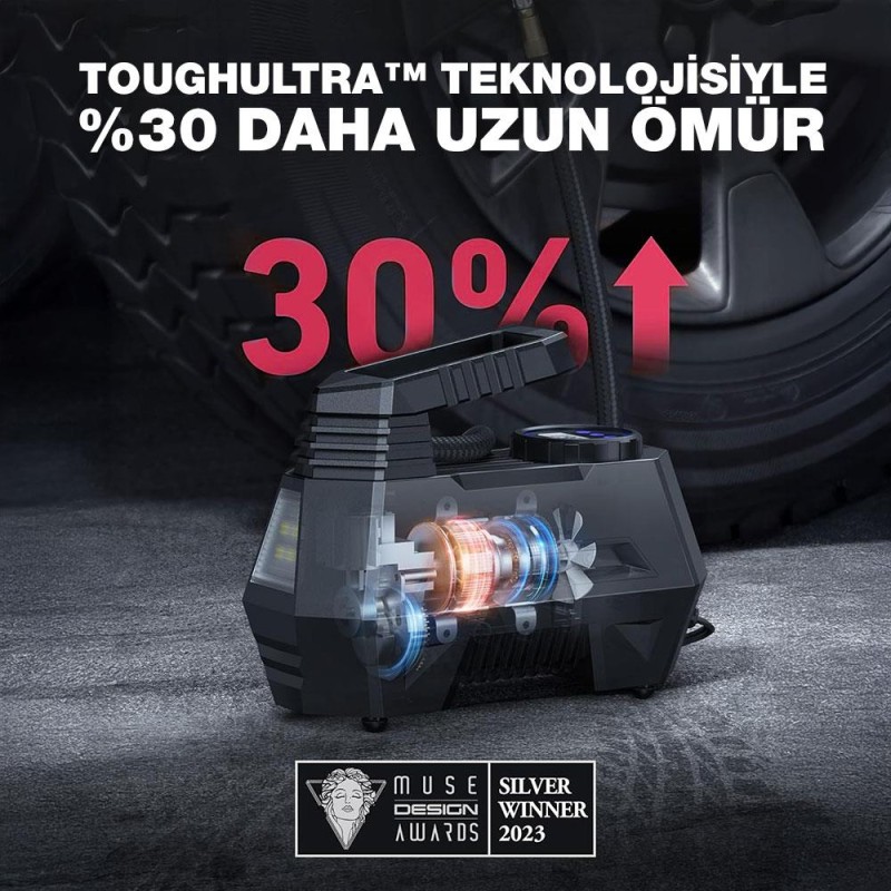 KOBB KB180 12Volt 150 PSI Ayarlanabilir Dijital Basınç Göstergeli Lastik Şişirme Pompası KOBB KB180 12Volt 150 PSI Ayarlanabilir Dijital Basınç Göstergeli Lastik Şişirme Pompası
