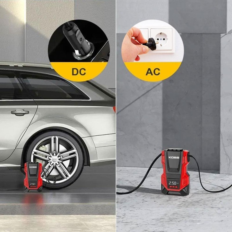 KOBB KB220 12Volt/220Volt 150 PSI Dijital Basınç Göstergeli Lastik Şişirme Pompası KOBB KB220 12Volt/220Volt 150 PSI Dijital Basınç Göstergeli Lastik Şişirme Pompası