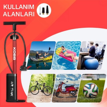 KOBB KB3256D 87 PSI Dijital Basınç Göstergeli Taşınabilir El Pompası KOBB KB3256D 87 PSI Dijital Basınç Göstergeli Taşınabilir El Pompası