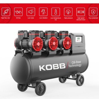 KOBB KBK100S 6.0HP 100Lt 8Bar Üç Motorlu Yağsız Sessiz Taşınabilir Hava Kompresörü KOBB KBK100S 6.0HP 100Lt 8Bar Üç Motorlu Yağsız Sessiz Taşınabilir Hava Kompresörü