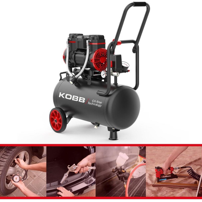 KOBB KBK25S 1.7HP 25Lt 8Bar Yağsız Sessiz Taşınabilir Hava Kompresörü KOBB KBK25S 1.7HP 25Lt 8Bar Yağsız Sessiz Taşınabilir Hava Kompresörü