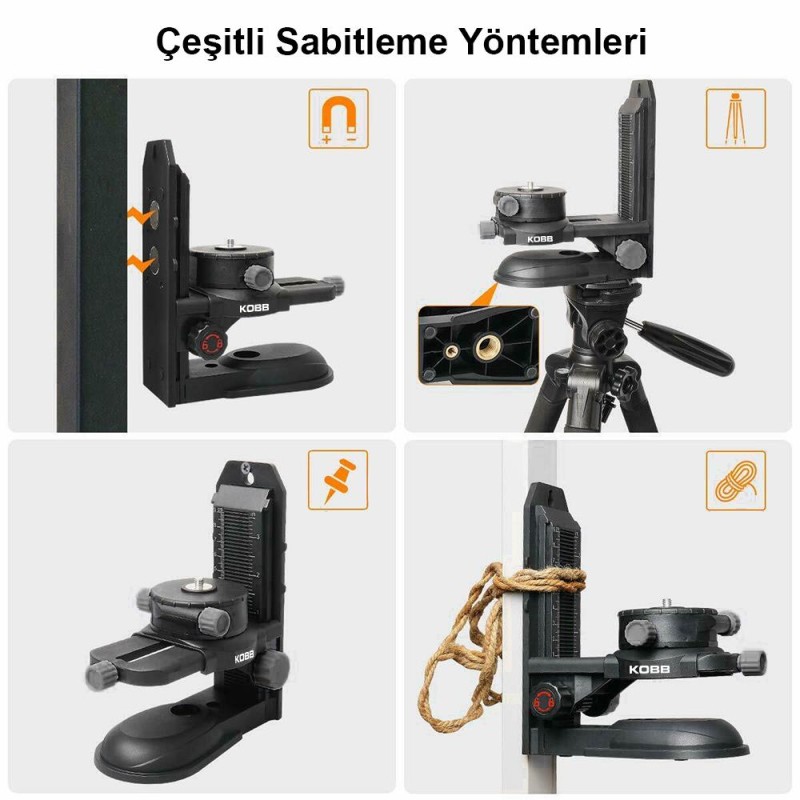 KOBB KBL10 Mıknatıslı Hassas Ayarlanabilir Lazer Hizalama Aparatı KOBB KBL10 Mıknatıslı Hassas Ayarlanabilir Lazer Hizalama Aparatı