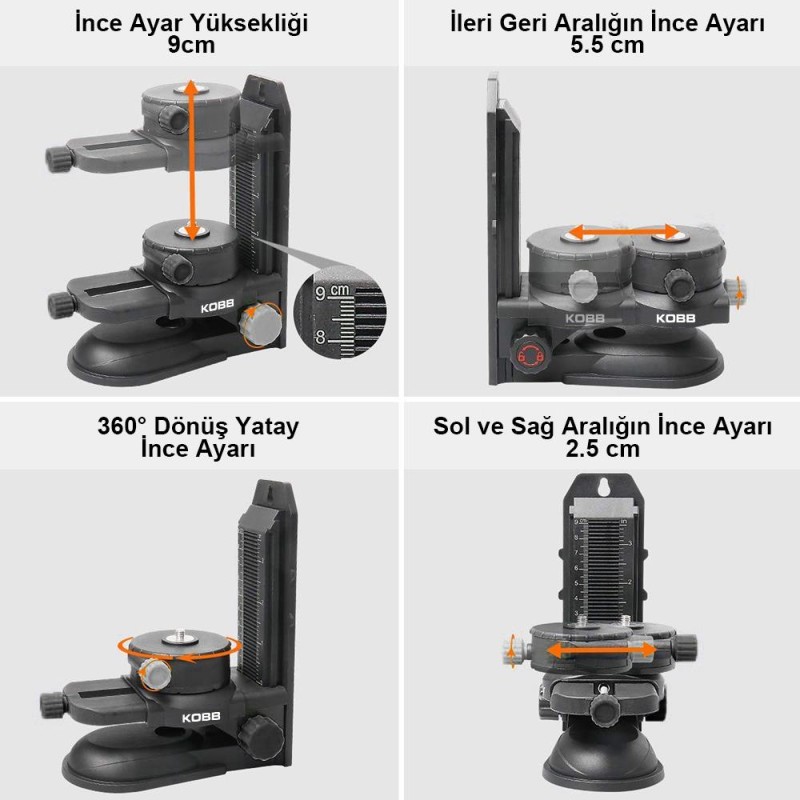 KOBB KBL10SET Mıknatıslı Hassas Ayarlanabilir Lazer Hizalama Aparatı+Mıknatıslı Lazer Hizalama Aparatı KOBB KBL10SET Mıknatıslı Hassas Ayarlanabilir Lazer Hizalama Aparatı+Mıknatıslı Lazer Hizalama Aparatı