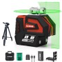 KOBB KBL32GTP Profesyonel Li-ion Yatay 360° ve Dikey Otomatik Hizalamalı Yeşil Nokta Şakül ve Çapraz Çizgi Lazer+Tripod